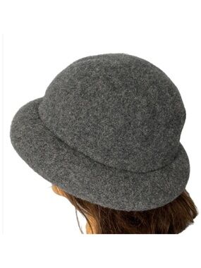 PRINCIPLES Grey Wool Felt Hat Stuffed Rim Classic One Size Fits Most